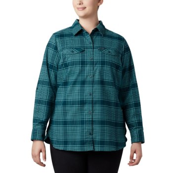 Dámské Košile Columbia Silver Ridge Long Sleeve Flannel Top Plus Size Blankyt UMGXKB867